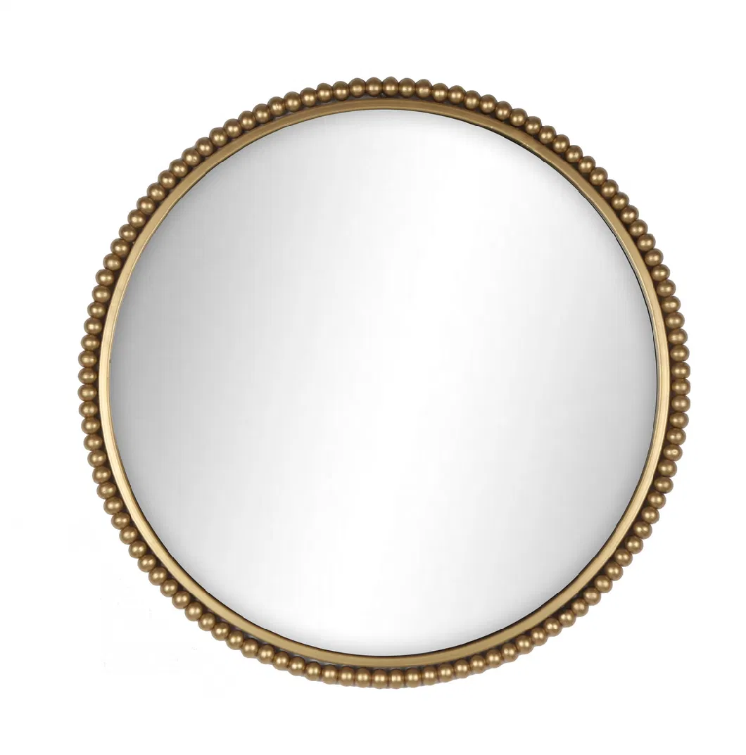 Custom Gold Antique Luxury Design Decorative Mirror Decor Wall Round Mirror for Bathroom