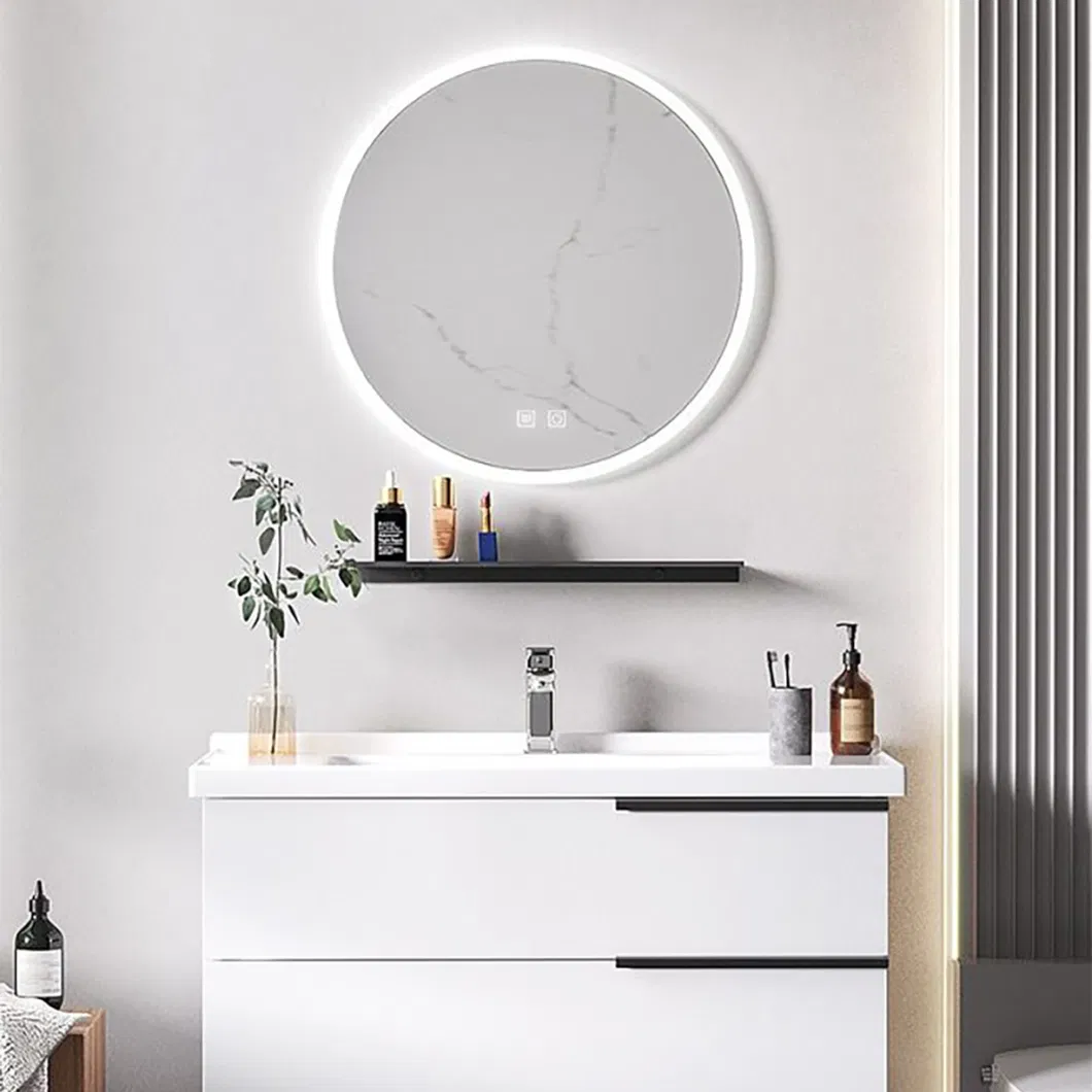 Ortonbath 24 Inch Round Bathroom Mirror, LED Light Bathroom Mirror, Adjustable Brightness Vanity Mirror, Classic Backlight Round Wall Mirror with Anti Fog