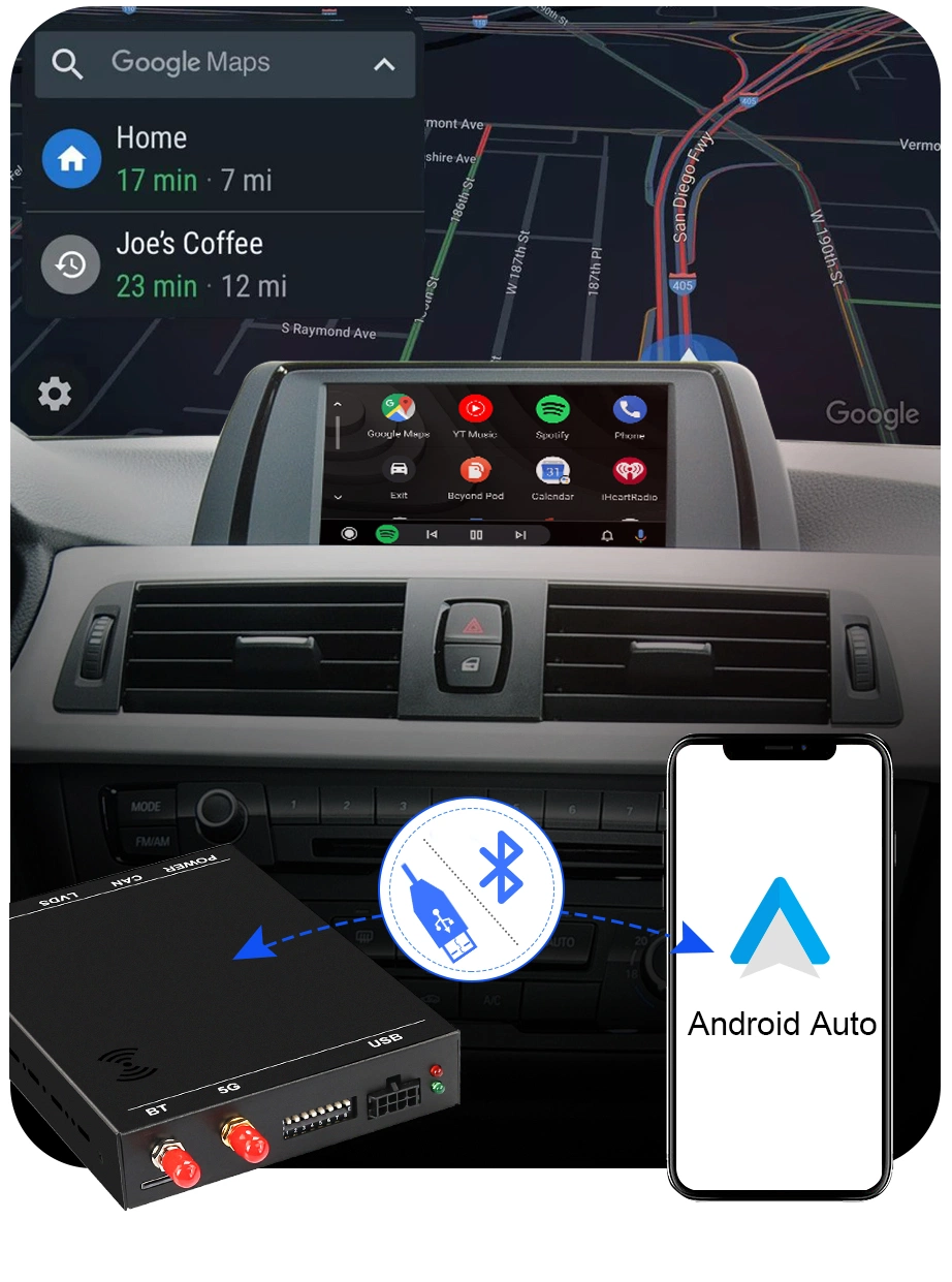 Wireless Carplay for BMW Nbt, Evo X5 F15 X6 F16 2014-2020 X1 F48 2016-2020, with Android Mirror Link Airplay Car Play Function