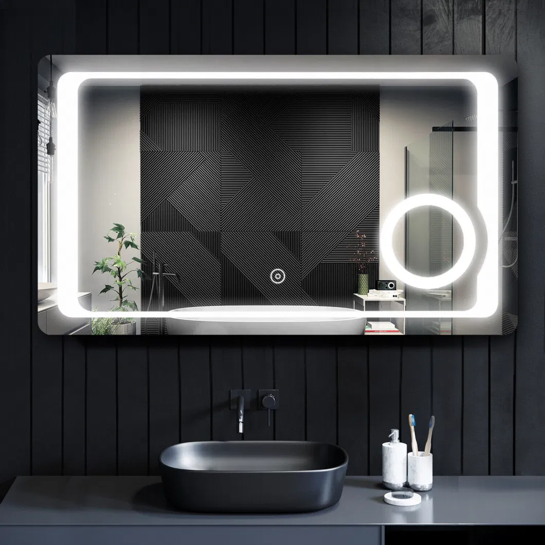 700X500mm Anti-Fog Illuminated LED Bathroom Mirror with Bluetooth Speaker