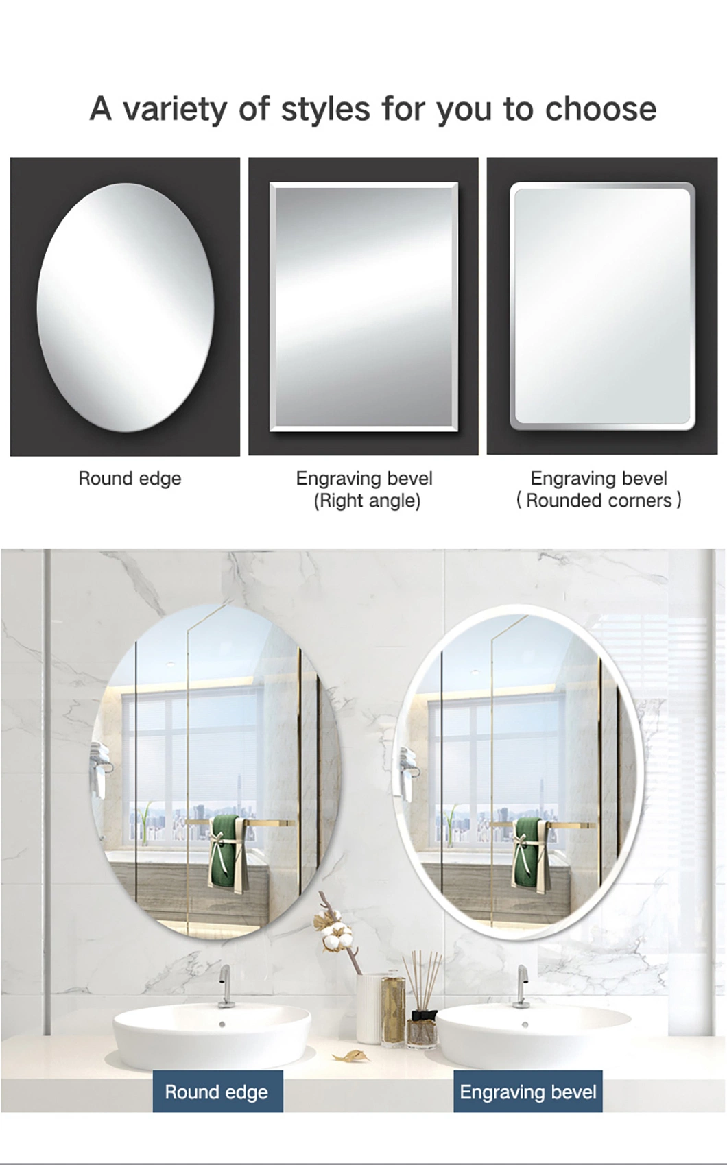 Best Selling Product New Large Gold Round Shape Aluminum Alloy Frame Decorative Wall Mirrors