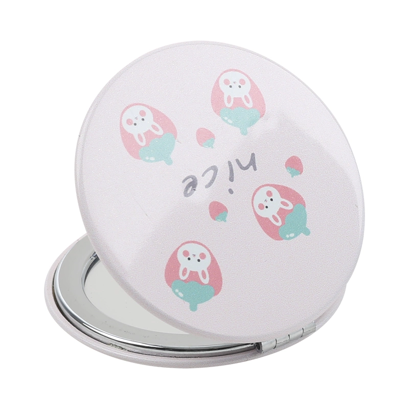 Custom Logo Promotion Gift Portable Cosmetic Handheld Travel Pocket Small Makeup Compact Make up Mirror