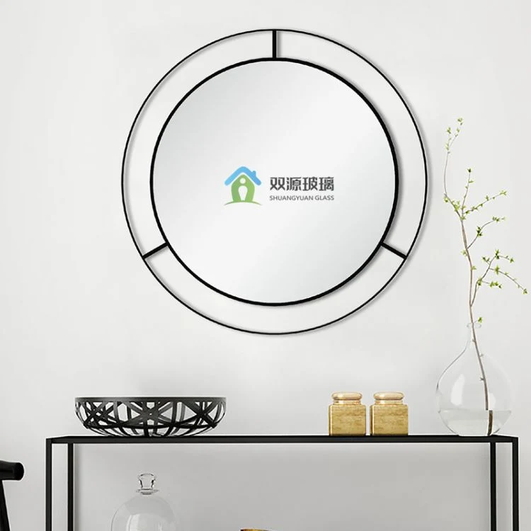 Living Room Furniture Antique Decorative Round Irregular Shape Gold Iron Frame Wall Makeup Mirror for Home Decor