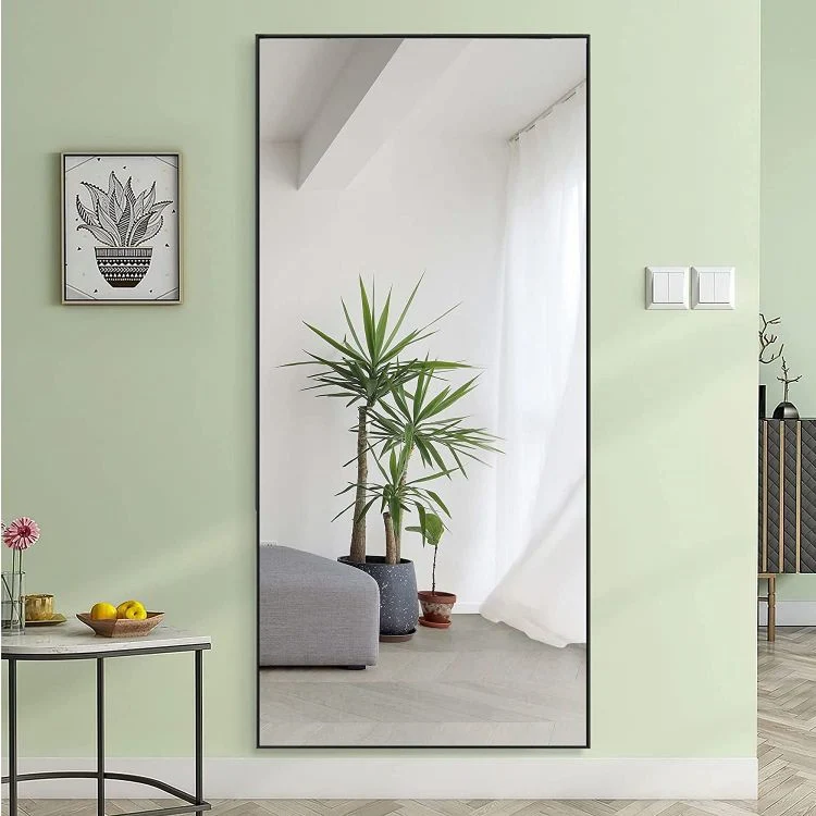 Custom Large Rectangle Aluminum Framed Full Length Body Long Floor Mirror Salon Home Decor Wall Mirrors