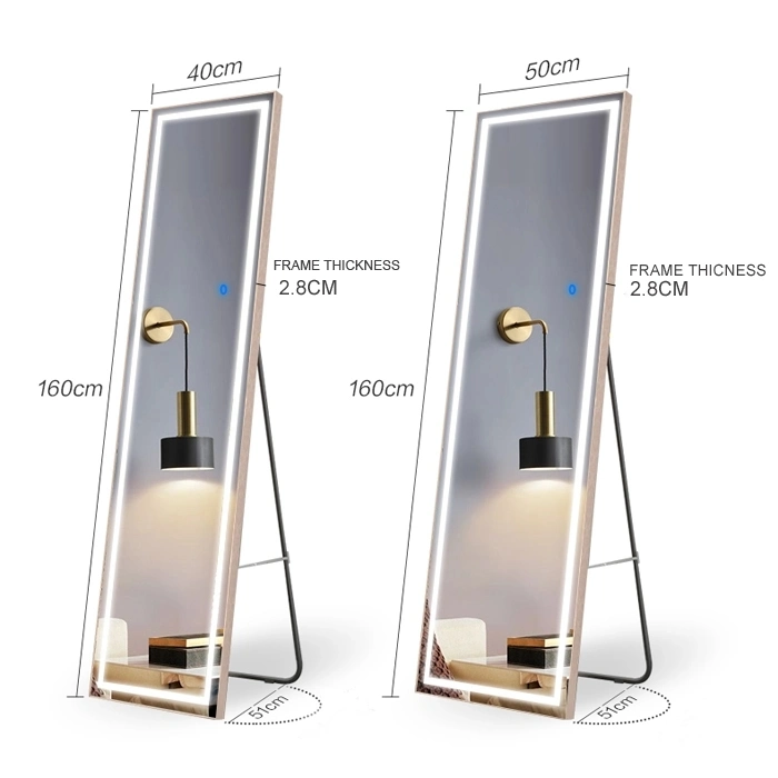 Full-Length Body LED Dressing Mirror with Lights Floor Standing Mirror