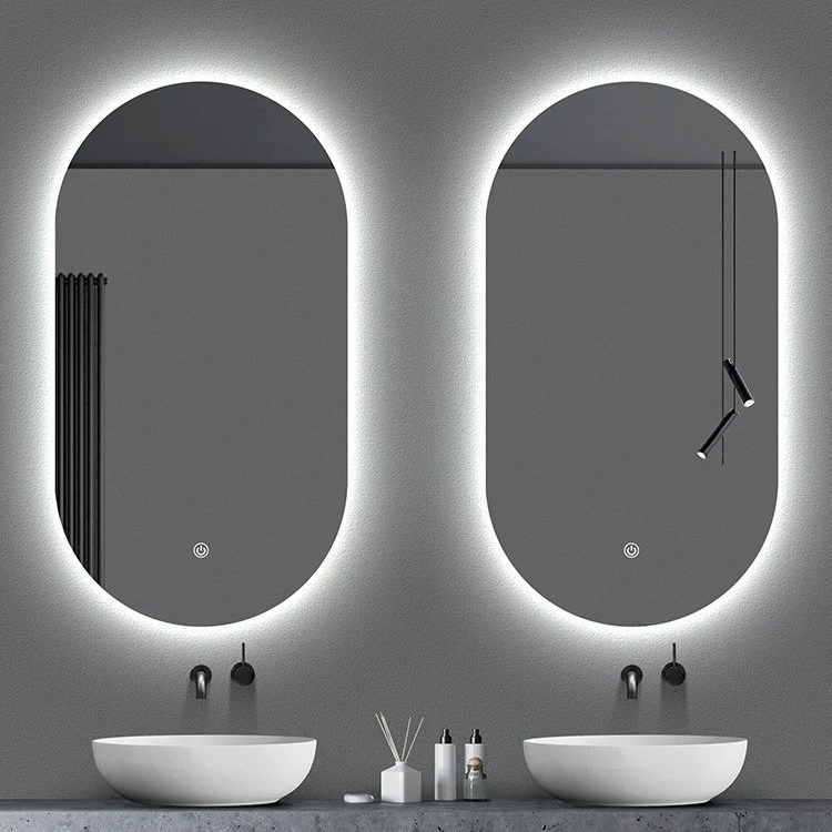 Smart Mirror LED Backlit Oval Mirror Light Bathroom Illuminated LED Mirrors