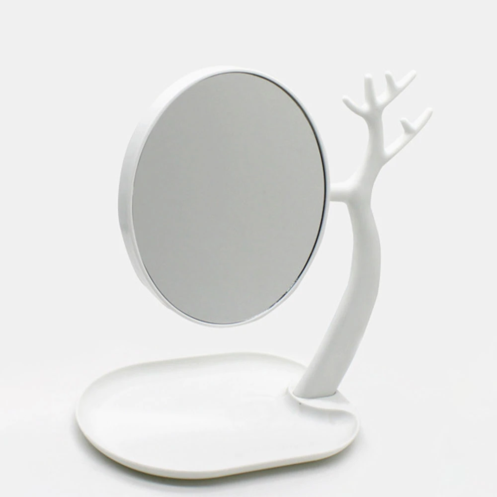 Plastic Table Mirror Stand up Multifunctional Cosmetic Mirror