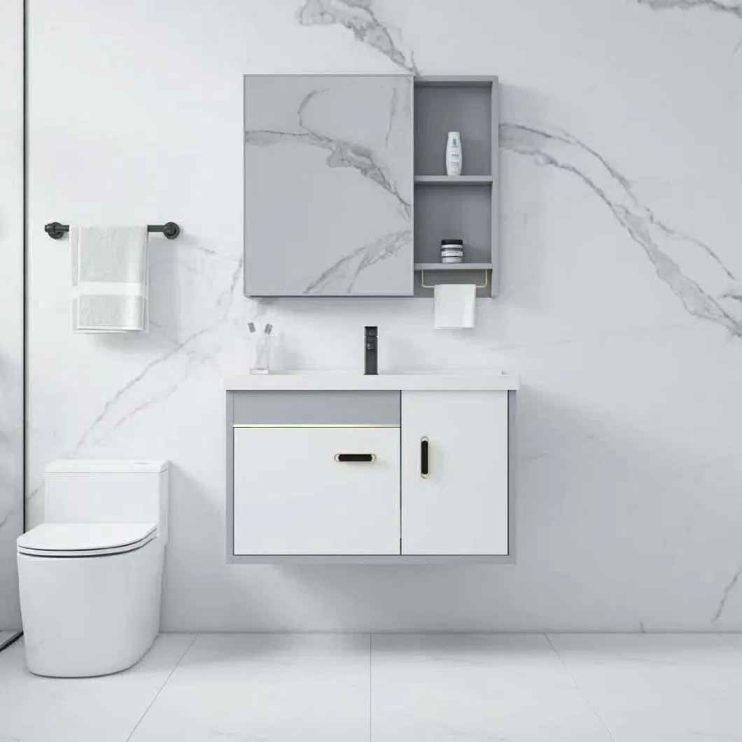 Removable Space Aluminum Bathroom Cabinet with Basin