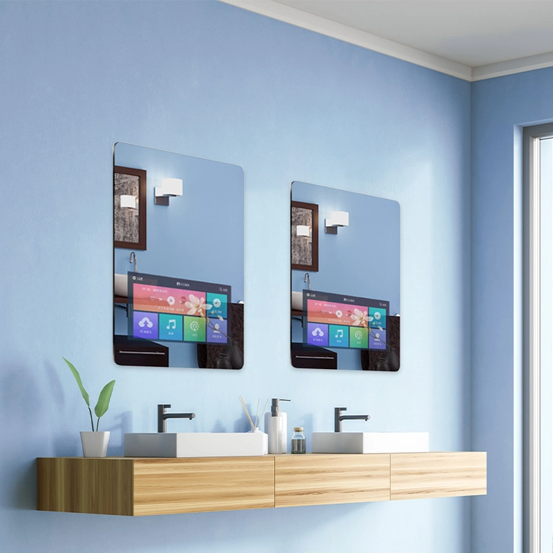 55&quot; Smart Mirror Interactive Bathroom TV Mirror Intelligent Magic Mirror Glass Touch Screen Mirror for Hotel Smart Home with Android OS