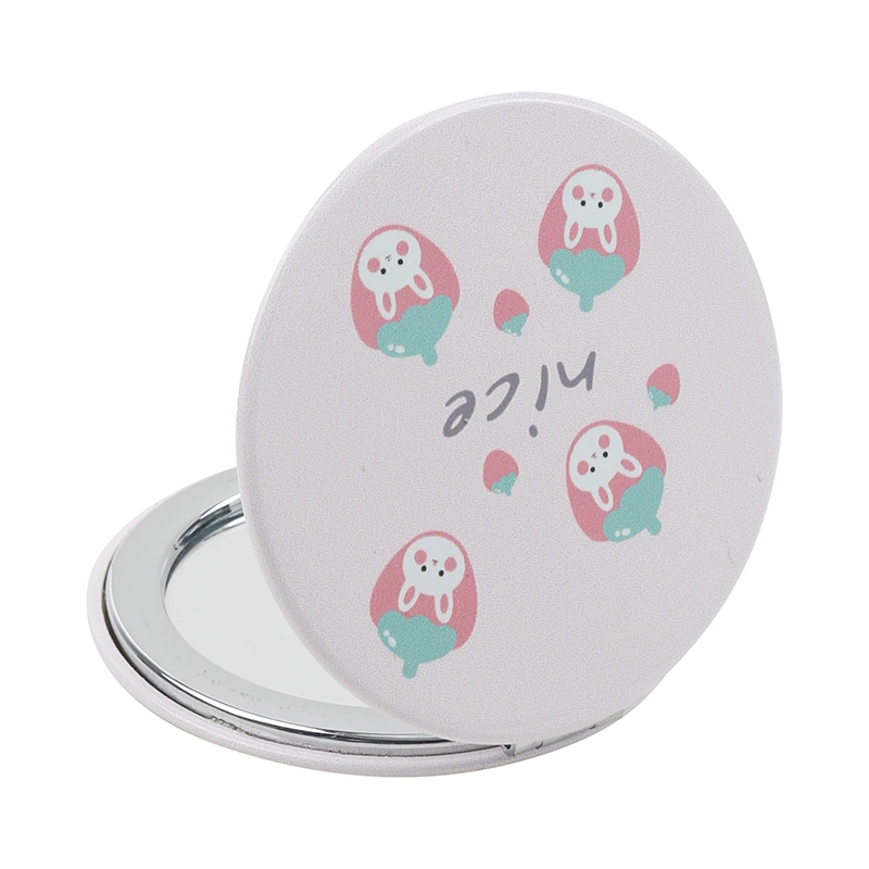 Custom Logo Promotion Gift Portable Cosmetic Handheld Travel Pocket Small Makeup Compact Make up Mirror
