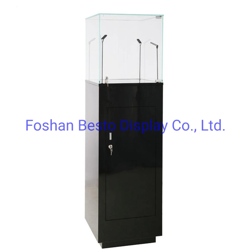 Lockable Vitrine Aluminum Center Showcase Glass Jewelry Display Cabinet