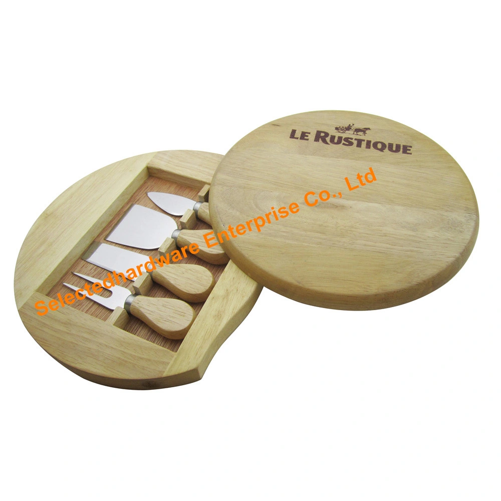 5PCS Cheese Board and Cutlery Set Cheese Knife Set