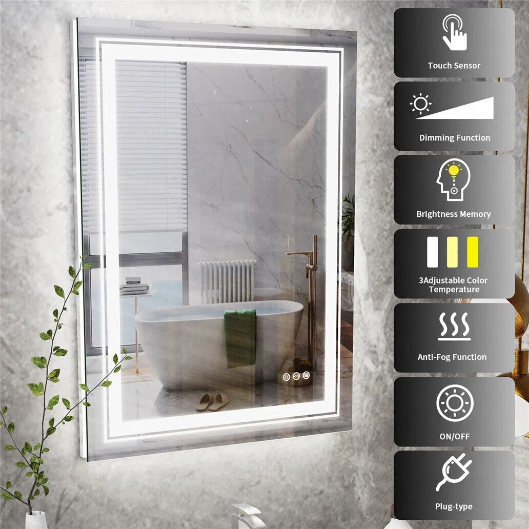 700X500mm Anti-Fog Illuminated LED Bathroom Mirror with Bluetooth Speaker