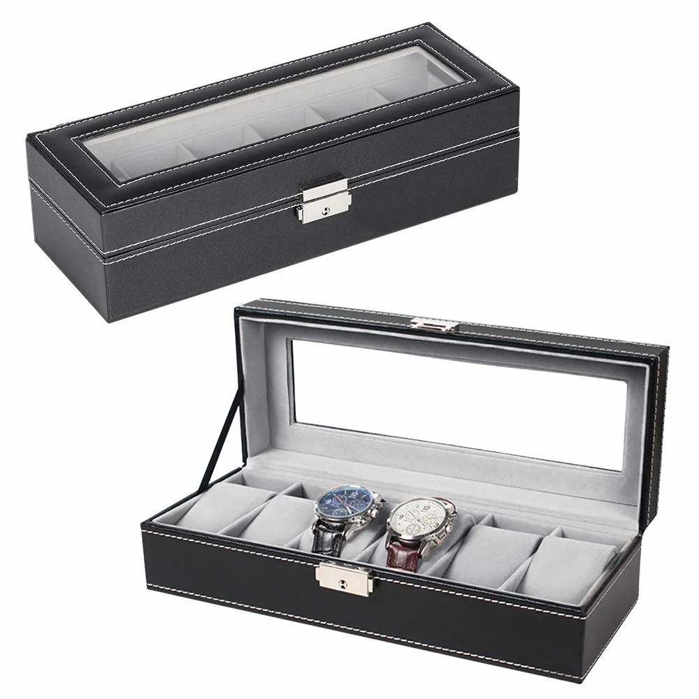 Amazon Top Seller PU Leather Box Portable Jewelry Cases Mini Travel Jewellery Watch Box