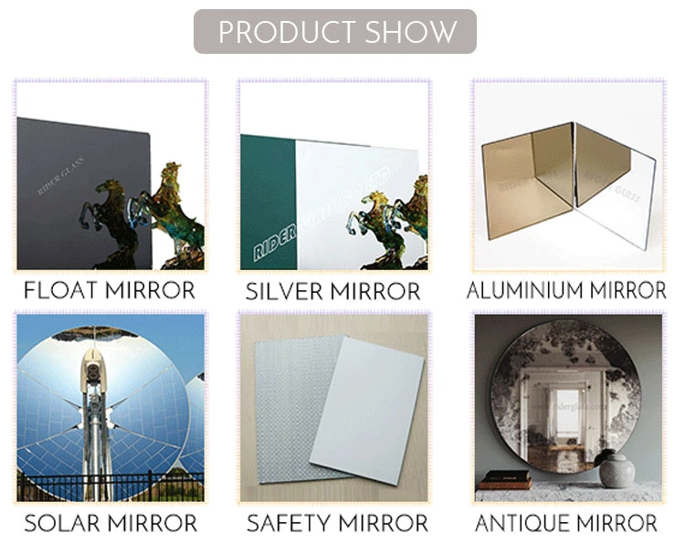 Hot Clear/Color/Aluminium/Silver/Antique/Decorative/Bathroom/ Decorative/Safety/Unframed/ Double Coated Float Sheet Mirror 2mm 3mm 4mm 5mm 6mm