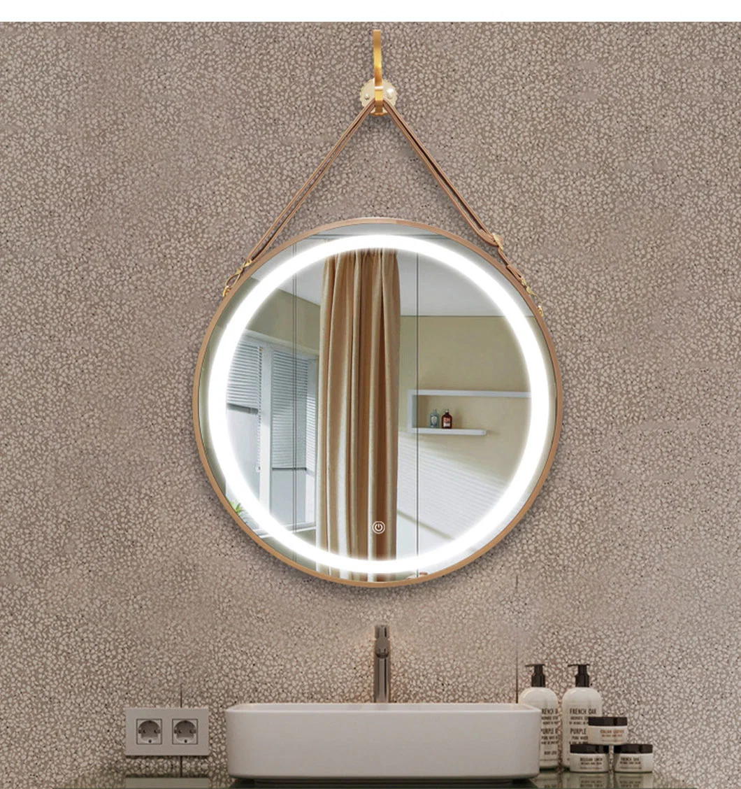 New Bathroom Round Mirror with LED Light Make up Mirror