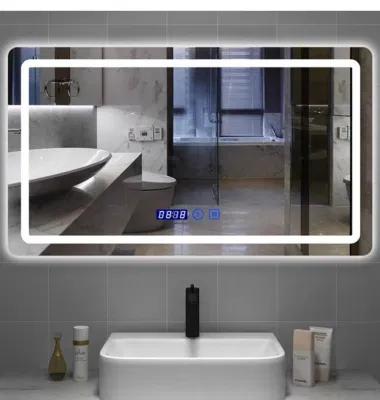 Modernes Design Wandmontage Anti Nebel Runde Smart LED Hintergrundbeleuchtung Badspiegel Badezimmerspiegel mit Licht