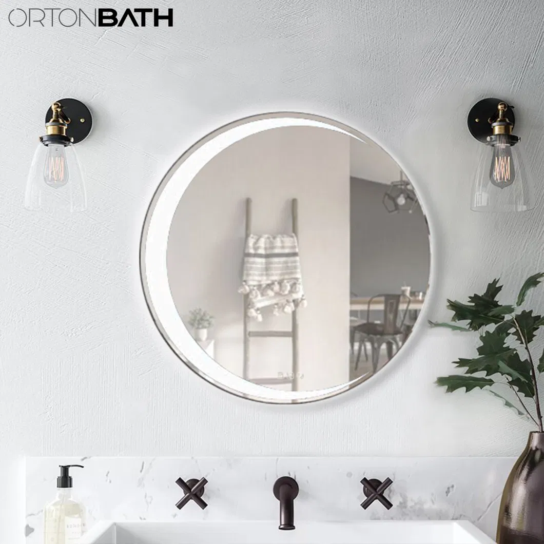 Ortonbath Large LED Mirror Light Wall Mirrors Decorative Wall Floor Standing Mirrors Decor Wall Mirror