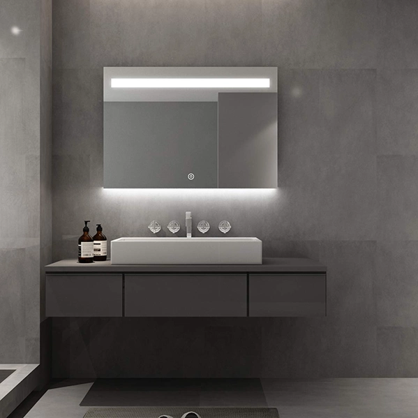 Fashion Design LED Mirror Defogger Bathroom Mirror Large Storage Plywood Bathroom Vanity with Top Waterproof Bathroom Mirror