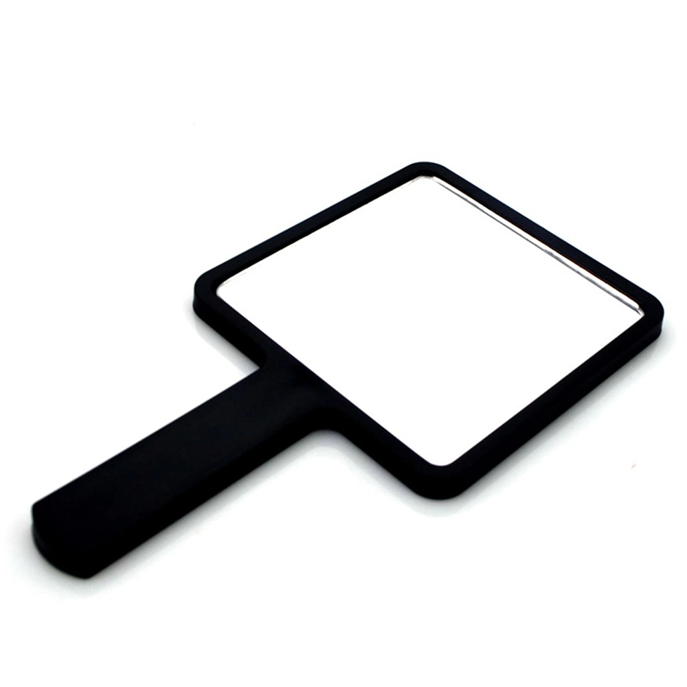 Professional Square Shape Plastic Hand Held Makeup Mirror for Cosmetic