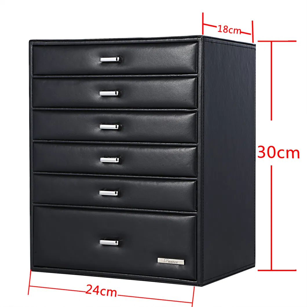 Business Black Dustproof Jewelry Storage Mirror Jewelry Storage Cabinet Black