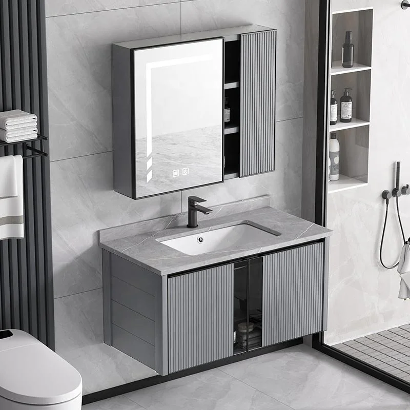 Hotel Furniture Sanitary Ware Bathroom Wall Mounted Wash Basin Sink Vanities Lighting Cabinets