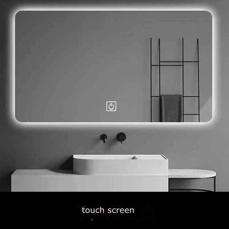 Silver Cooperfree Wall Makeup LED Espejos Styling Smart Hotel Bathroom Mirror