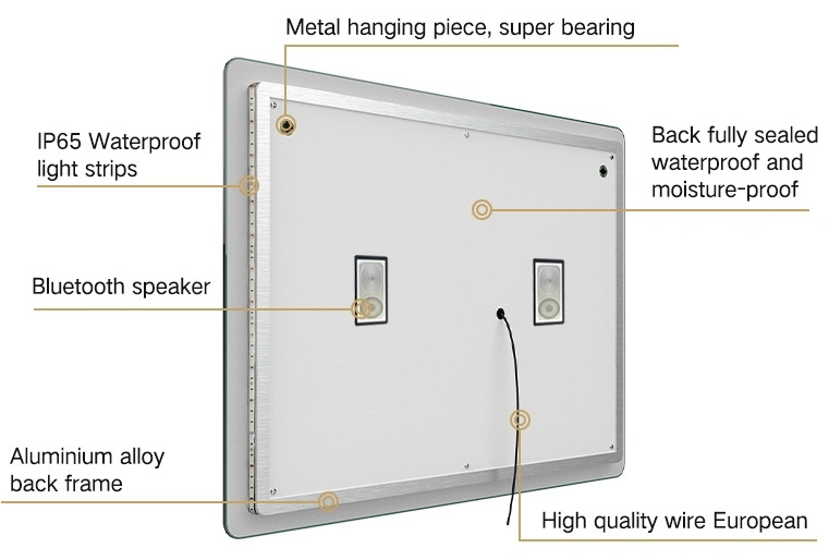 CE IP44 Bathroom Wall Mounted Defogger LED Infinity Mirror Pass TUV / ETL Certificate