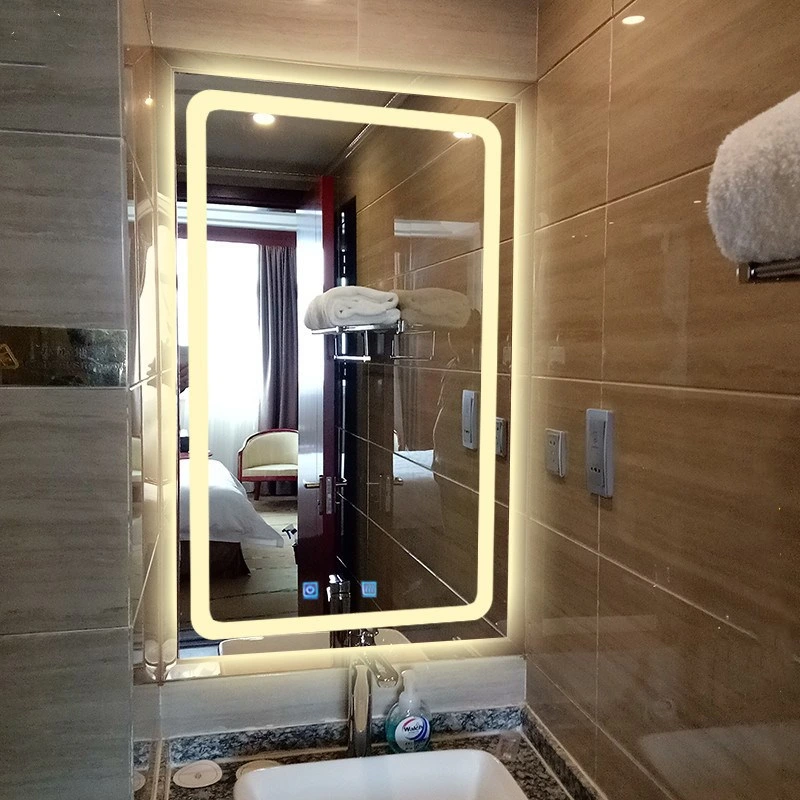 LED with Light Smart Bathroom Mirror Bathroom Anti-Fog Hotel Mirror