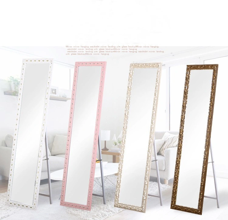 Nordic Style Foldable Furniture Hotel Wood Full-Length Floor Mirror