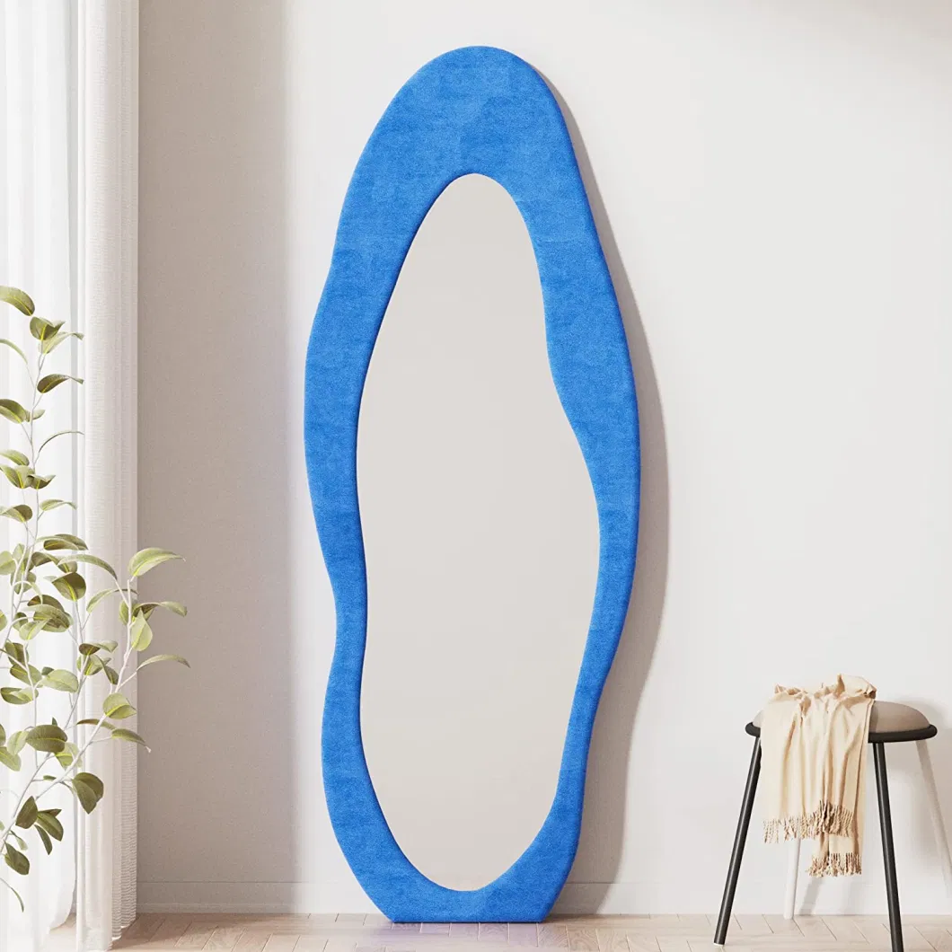 Cloud Shape Irregular Decorative Free Standing Leaning Wall Mounted Full Length Dressing Mirror