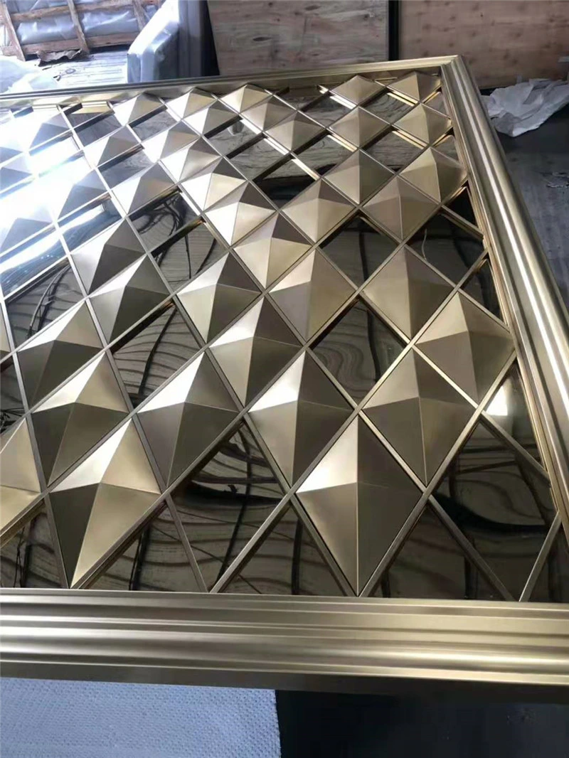 Luxury Gold Mirror Surface 3D Stainless Steel Decorative Wall Panel