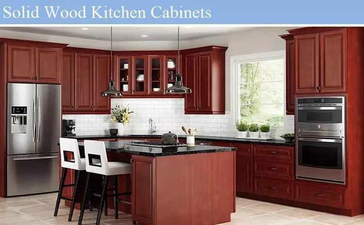 Kitchen Furniture Customized Solid Wood Kitchen Cabinet with Factory Price