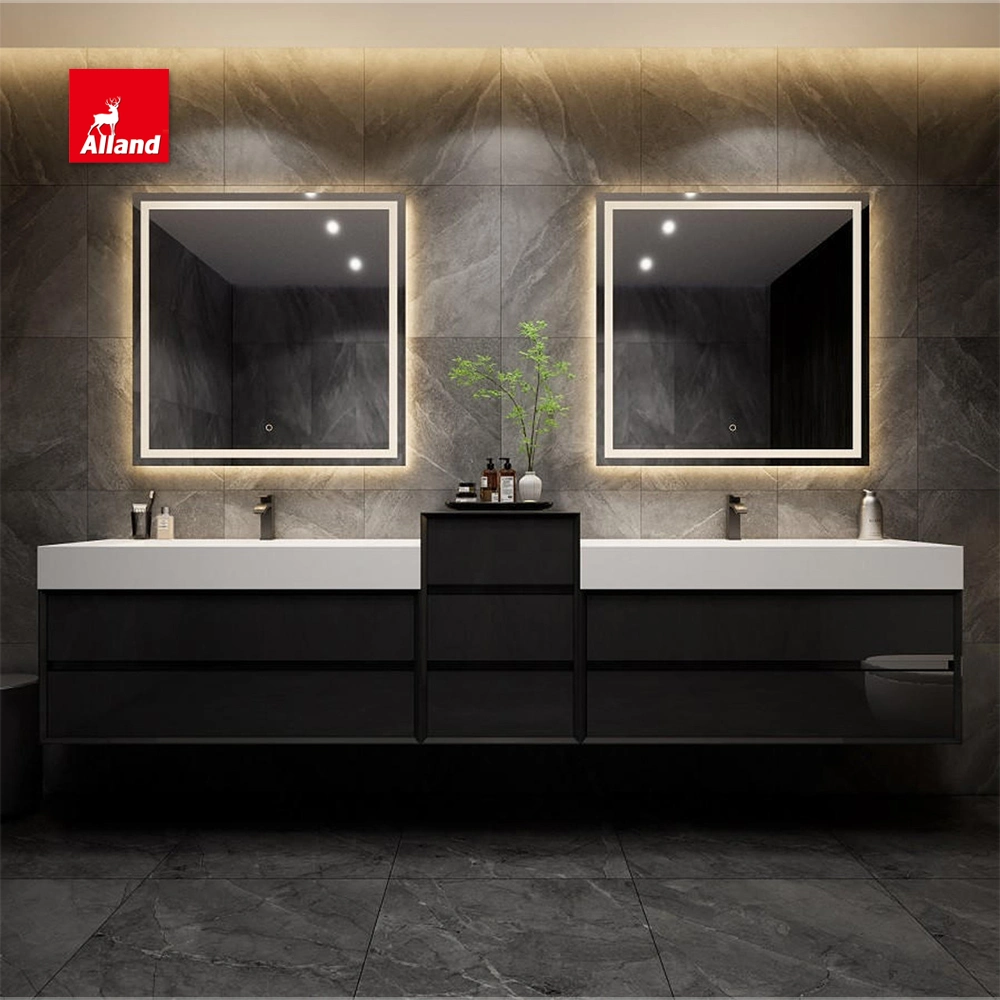 Allandcabinet Modern Design MDF Bathroom Vanity Cabinets with Lacquer Finish