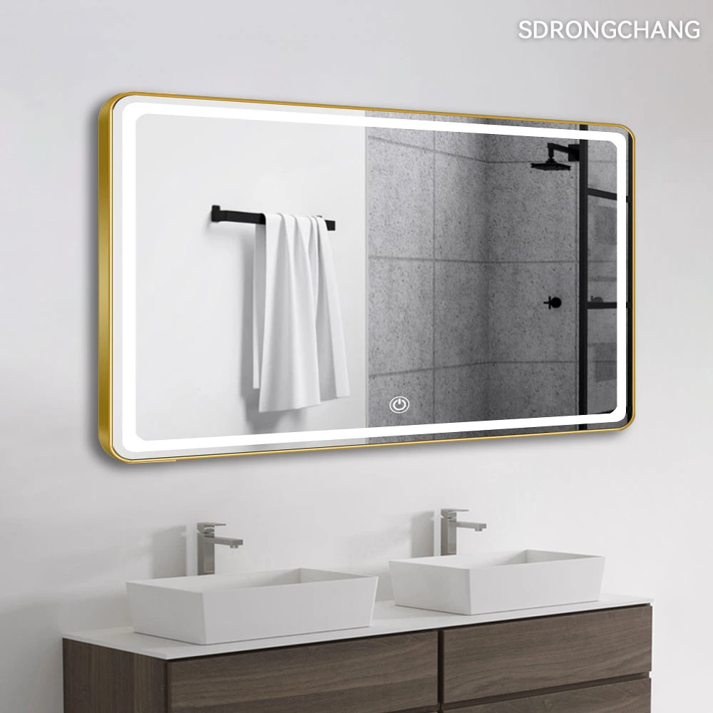 Hotel Salon Fitness Room Bathroom Full Length Wall Mounted Alum Framed LED Light Mirror