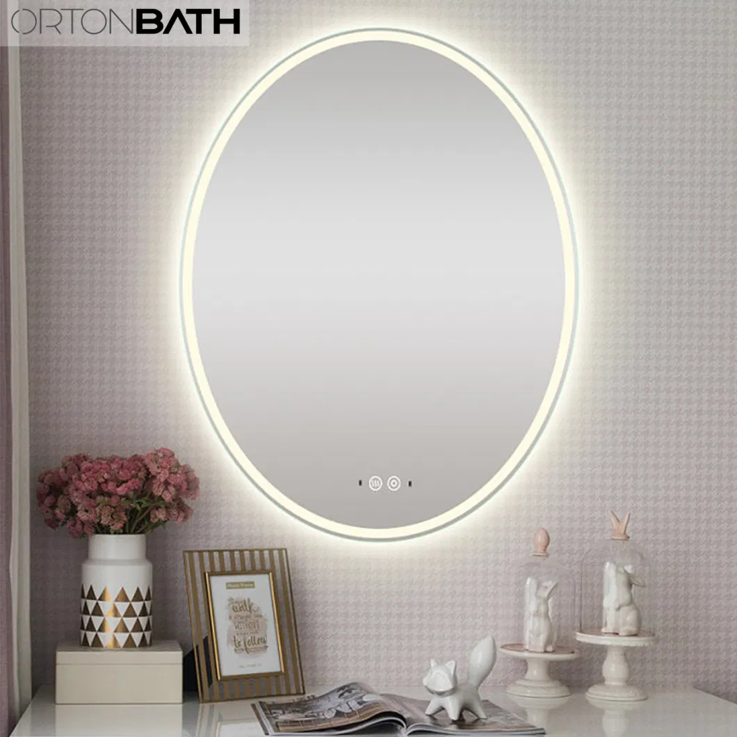 Ortonbath 32&prime;&prime; Round Wall Mirrors Decorative, Large Silver Mirror for Living Room, Modern Accent Mirror Wall Decor for Foyer, Bathroom, Fireplace