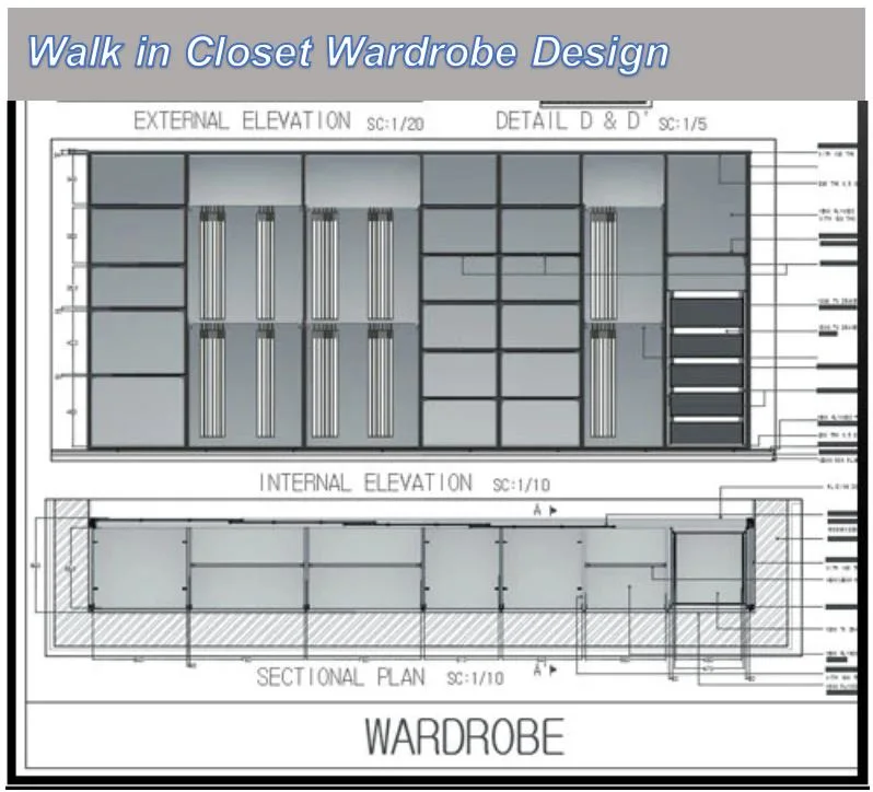 Mirror Door Wardrobe Built in Closet