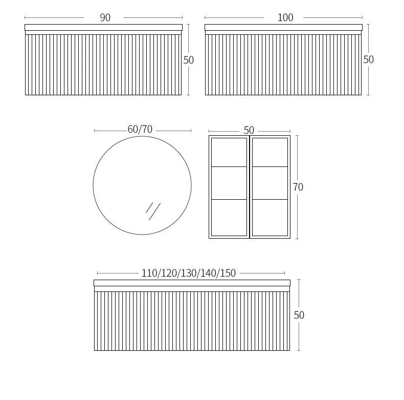 Rectangle Countertop White Bathroom Vanity Vessel Oak Modern Bathroom Furniture