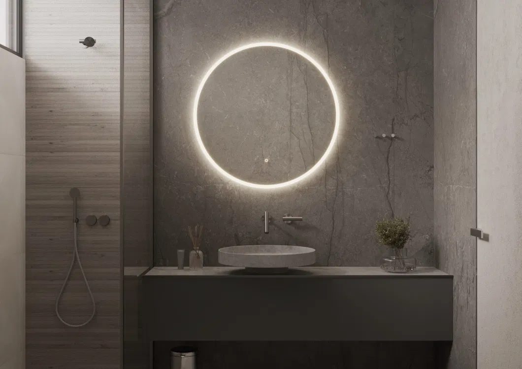 LED Bathroom Mirror with Lights, Adjustable 3000K/4500K/6000K Lights, Frontlit Vanity Mirror, Wall Mounted Anti-Fog Oversized Dimmable Lighted Makeup Mirror