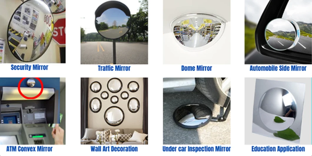 1.8/2/2.5/3mm R150/220/320/400/600/800/1200/1800 Chrome/Aluminum/Round/Square/Automotive/Convex/Motorcycleside/Car/Truck/Bus/Rear View/ Sideview Glass Mirror