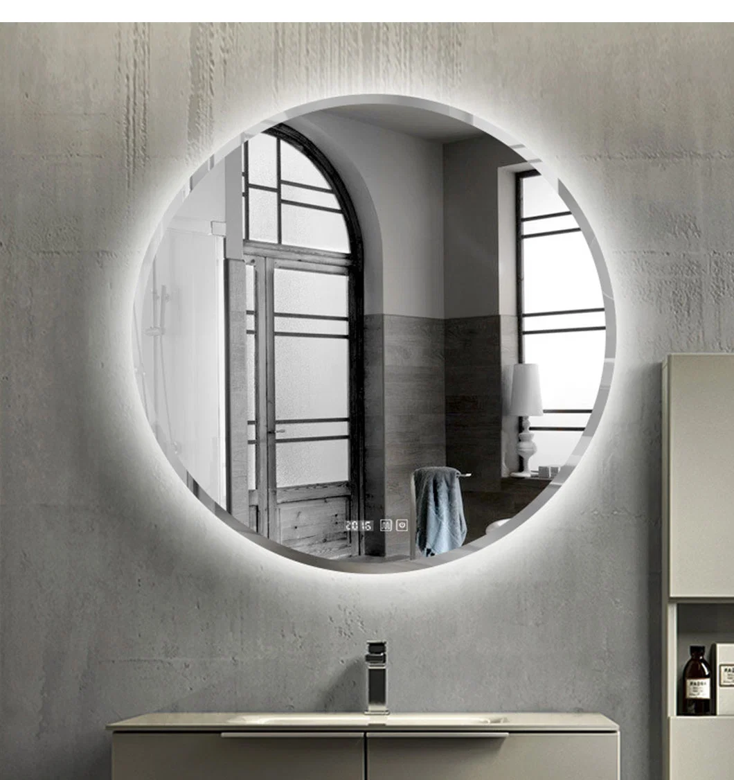 Luxury Modern Bathroom Vanity Mirrors Lighting Toilet Smart LED Light Bath Mirror Cabinet Full Length