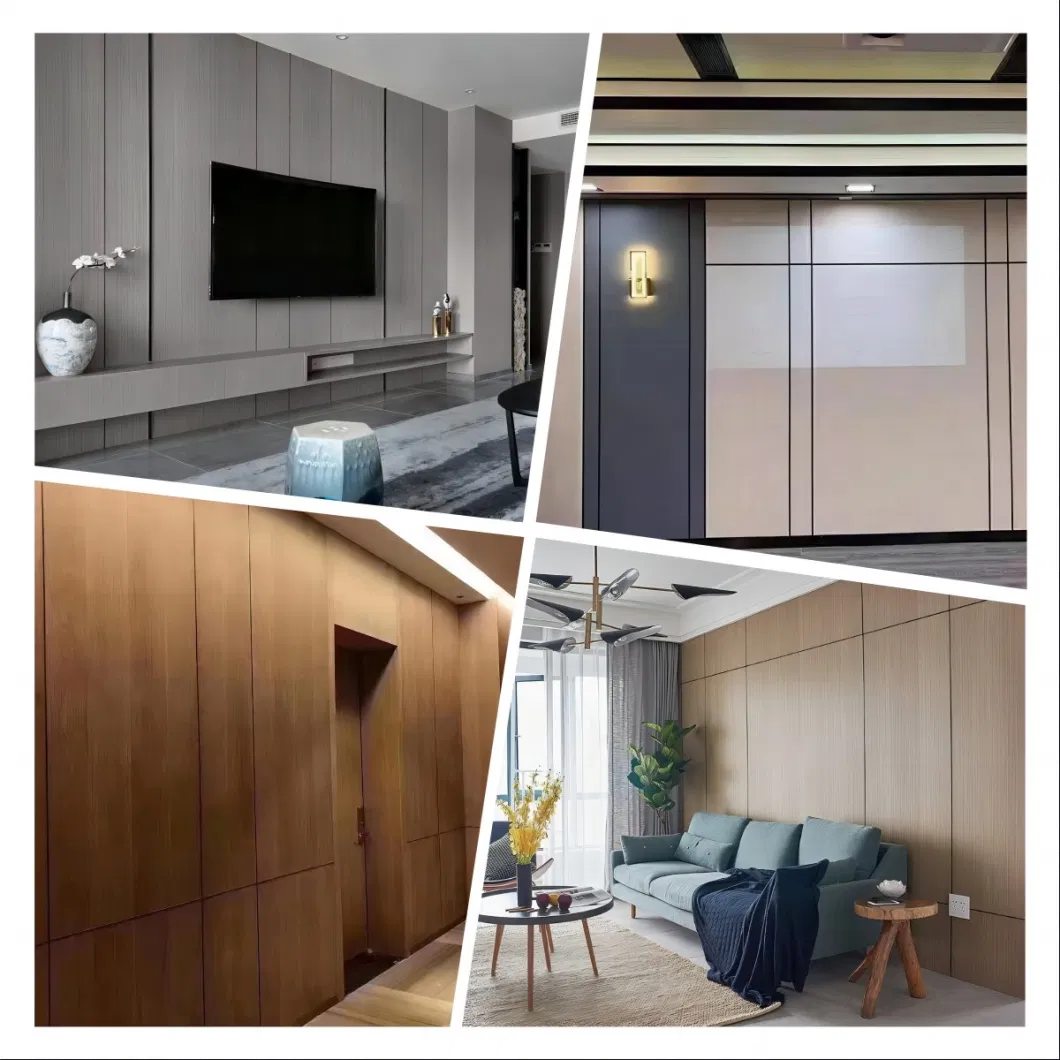 PVC Bamboo Wooden Board WPC Wall Panel Interior Decoration Mirror Film
