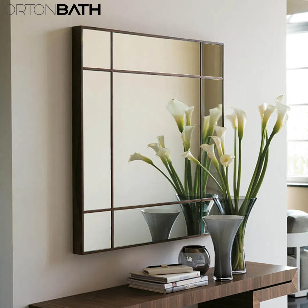 Ortonbath Framed Wall Mirror, 26 X 32, Black, Traditional Dark Accent Mirror for Home Decor