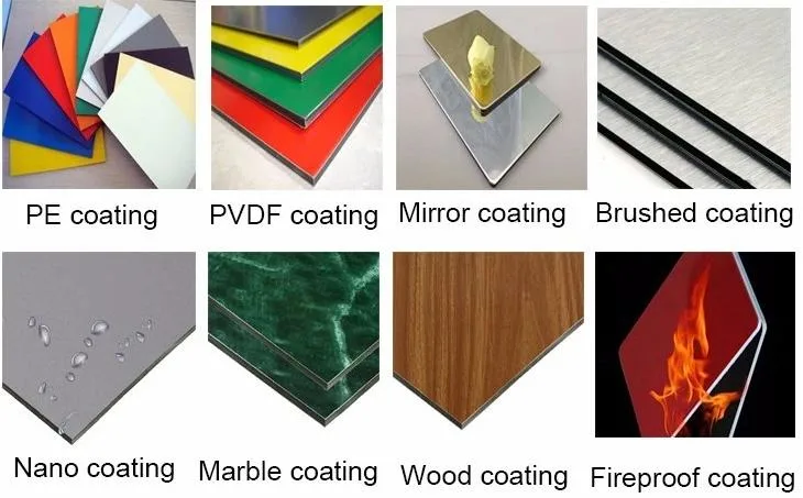 Anti Bacterial Fireproofing ACP Mirror Aluminum Composite Panel for External Wall