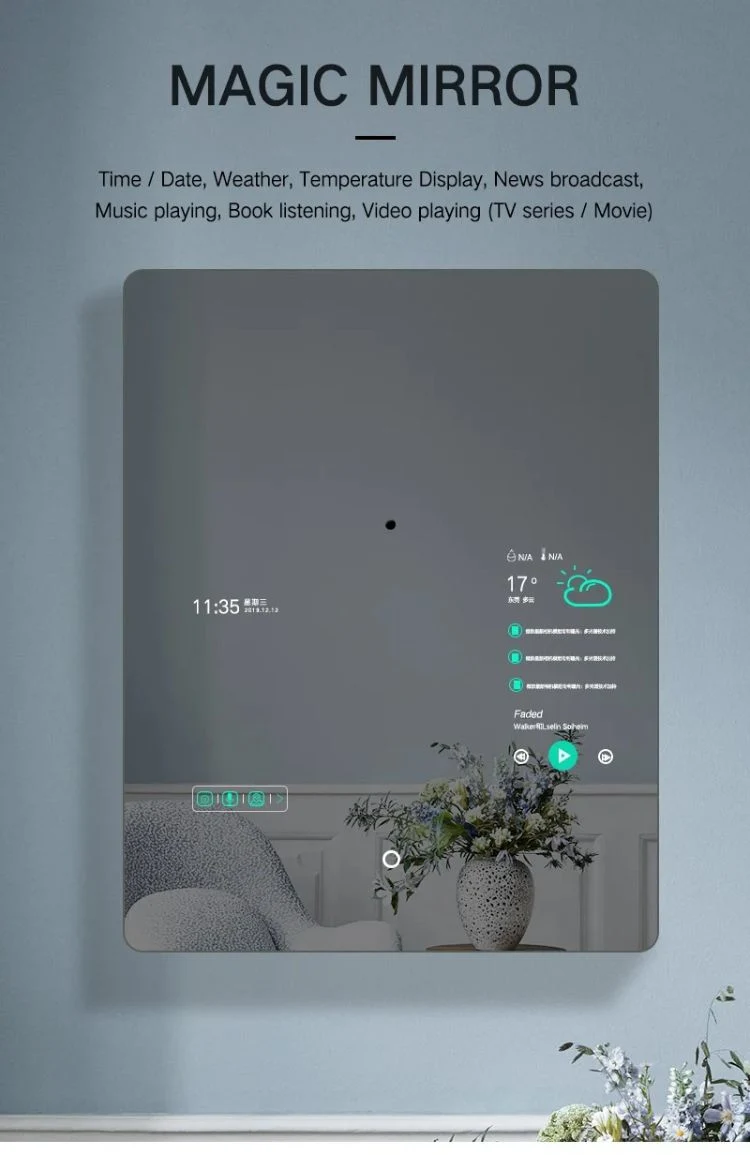 HD Camera Smart Magic Android TV Mirror LED Bathroom Mirror 5 Years