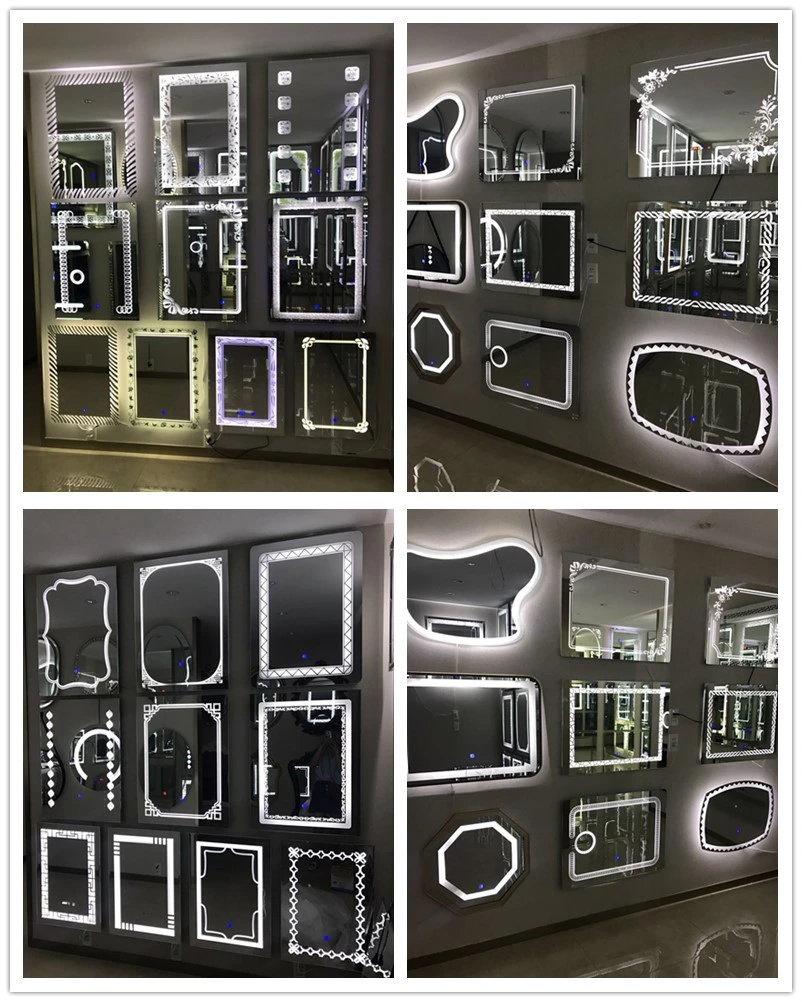 Home Glass Bathroom Wall Mirror Eco-Friendly Smart Modern LED Light Cosmetic Glass Furniture Mirror