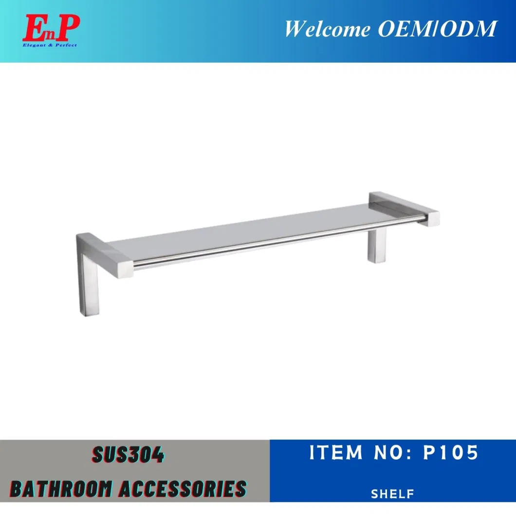 Enp 304 Stainless Steel Solid Shower Shelf Bathroom Rack Metal Shelf