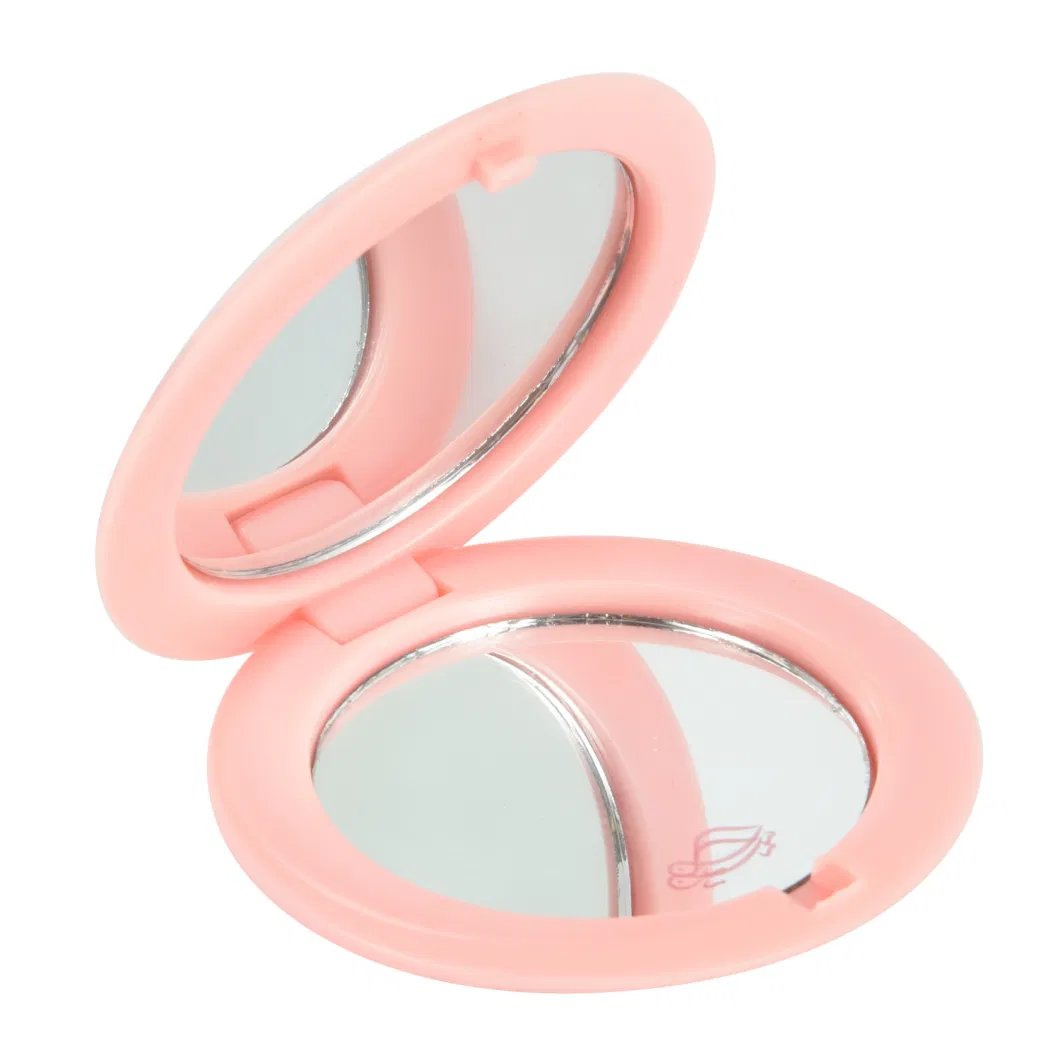 Customized Fashion Eco-Friendly Promotional Printed Double Sided Round Folding Compact Pocket Mirror for Beauty Makeup Cosmetic High Quality