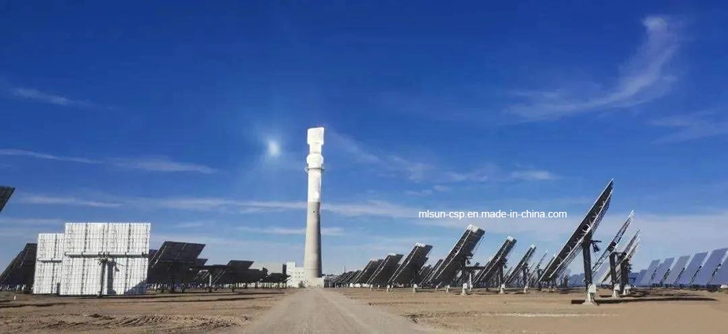 2-Axis Sun-Tracker and Driver Tower Mirror for High Temperature Solar Thermal Concentrator Use Heat Oil
