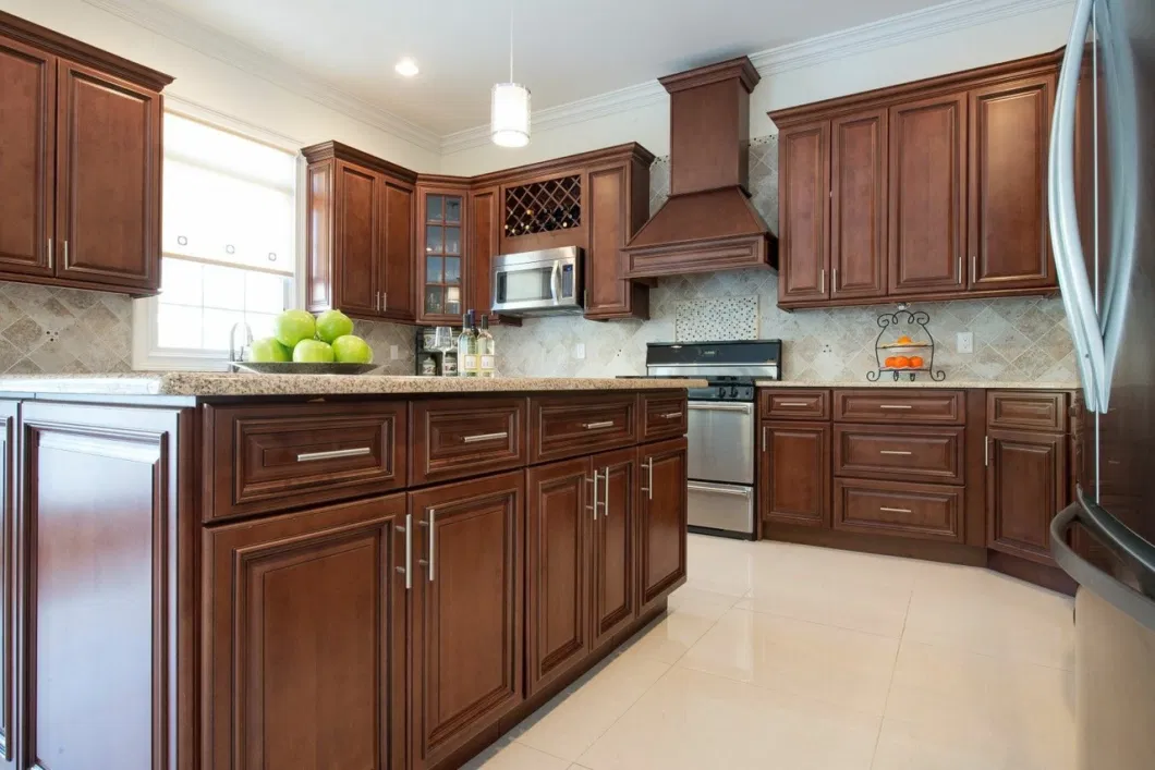 Kitchen Furniture Customized Solid Wood Kitchen Cabinet with Factory Price
